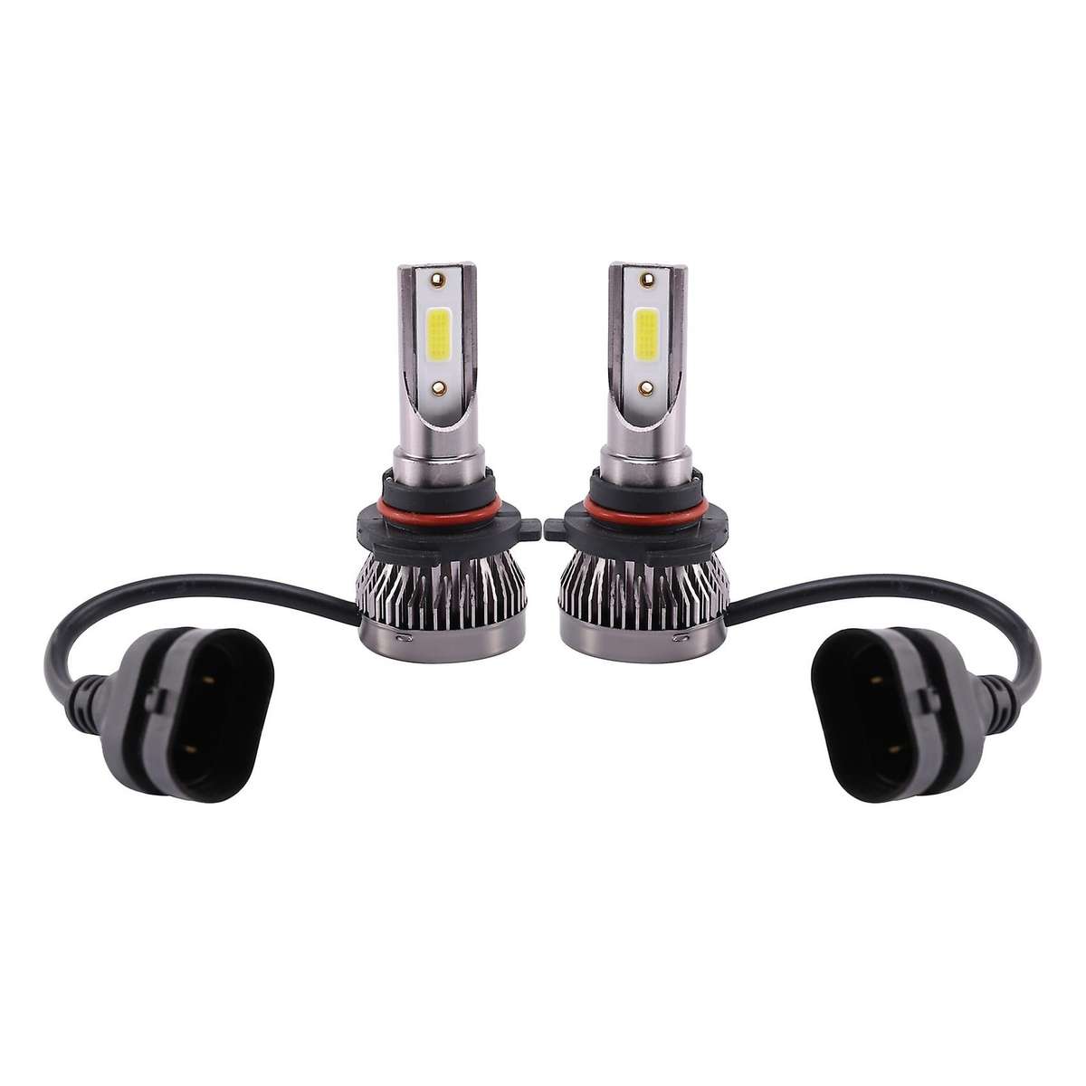 2Pcs 9005/Hb3/H10 Mini1 Led Headlight 36W 6000Lm Cob Bulbs Kit Hi/Low Beam 6000K