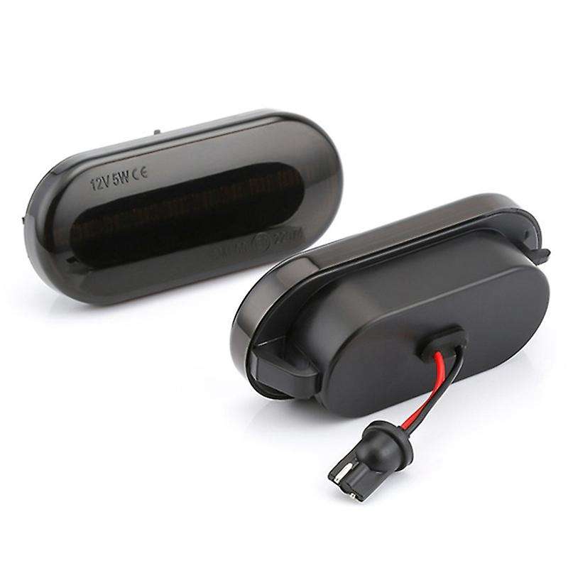 2Pcs Amber Led Side Marker Turn Signal Lights for for Octavia for Focus Mk2 (Black)