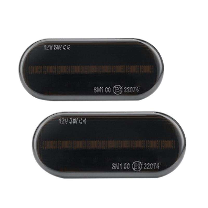 2Pcs Amber Led Side Marker Turn Signal Lights for for Octavia for Focus Mk2 (Black)