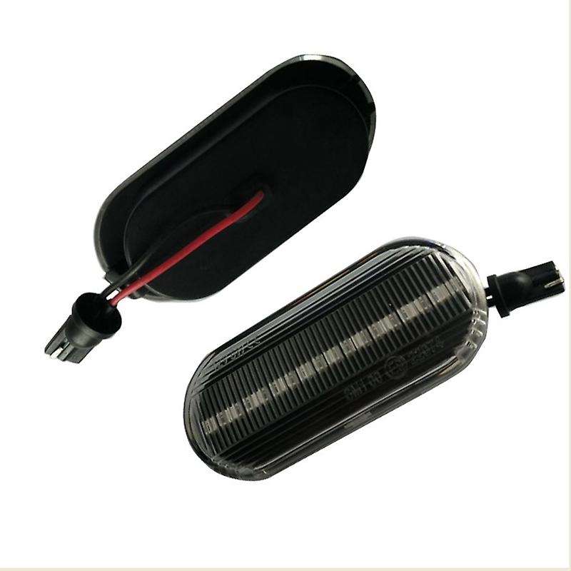 2Pcs Amber Led Side Marker Turn Signal Lights for for Octavia for Focus Mk2 (Black)