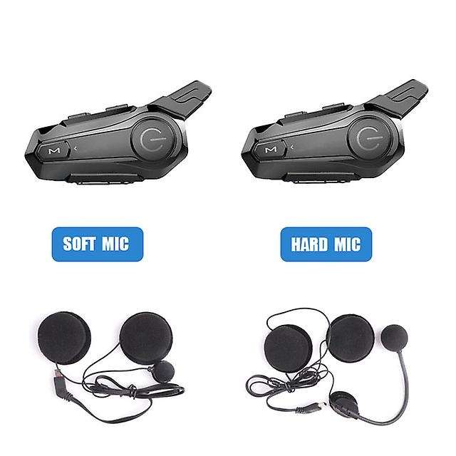 2pcs Bluetooth Intercom Motorcycle Full Helmet Bluetooth Headset for 2 Intercomunicador Wireless Hea