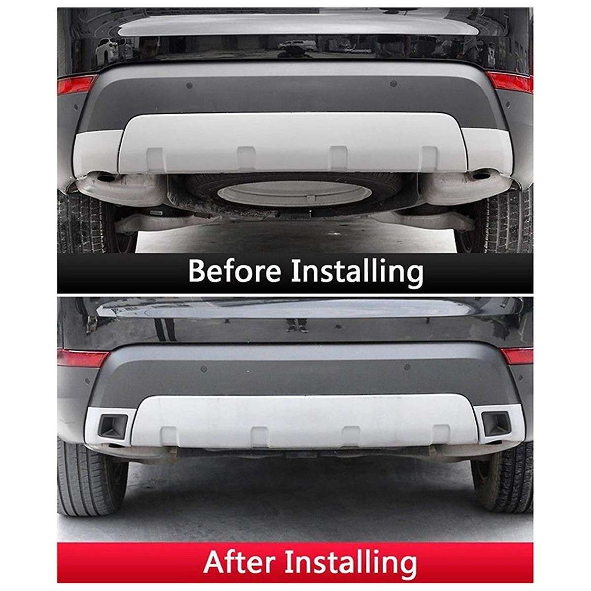 2Pcs Car ABS Tail Exhaust Cover Trim for 5 LR5 L462 2017 2018