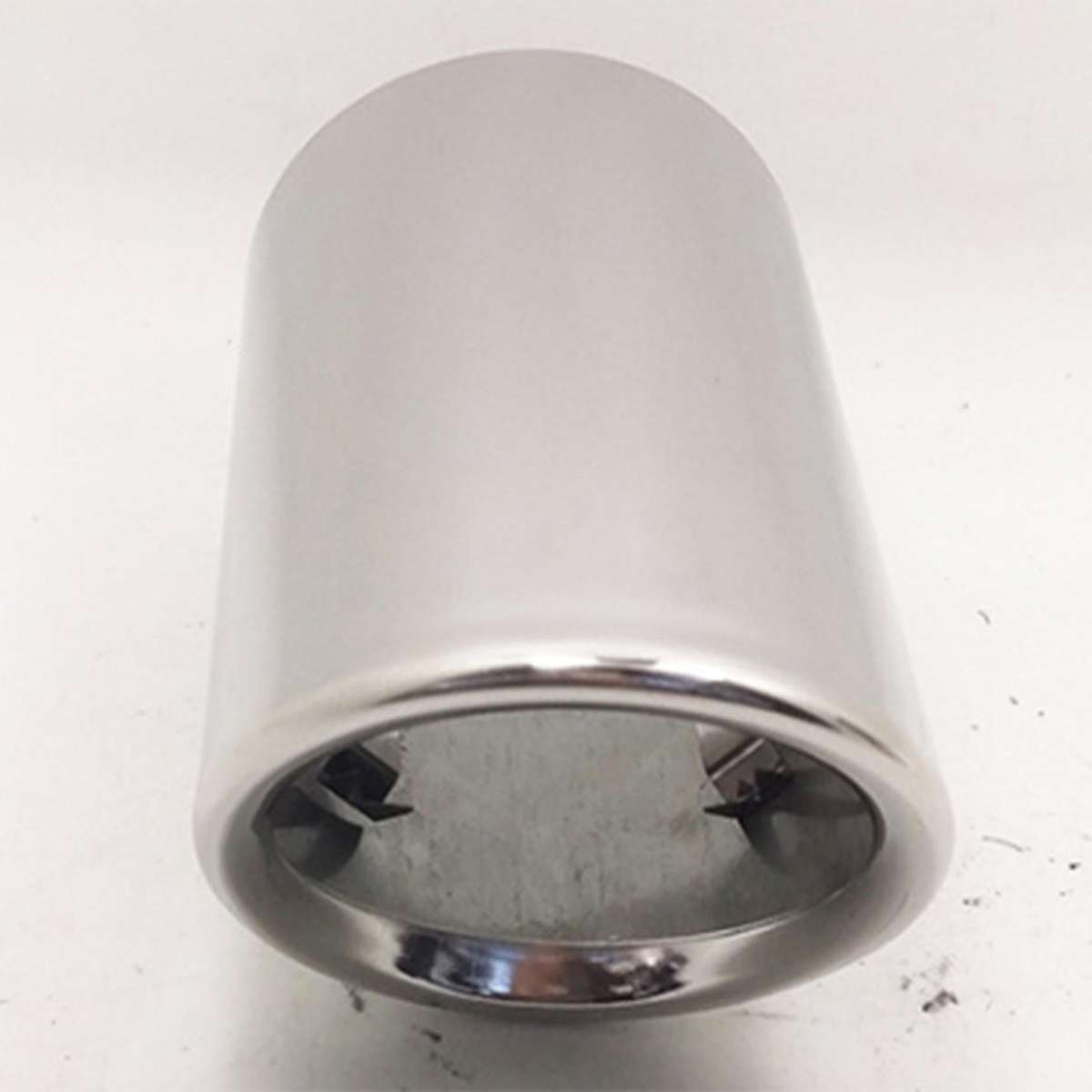 2Pcs Car Exhaust Tip Tail Pipe, for A4 Exhaust Pipe Muffler Pipe Tail Throat Rolled Edge Tip Glossy