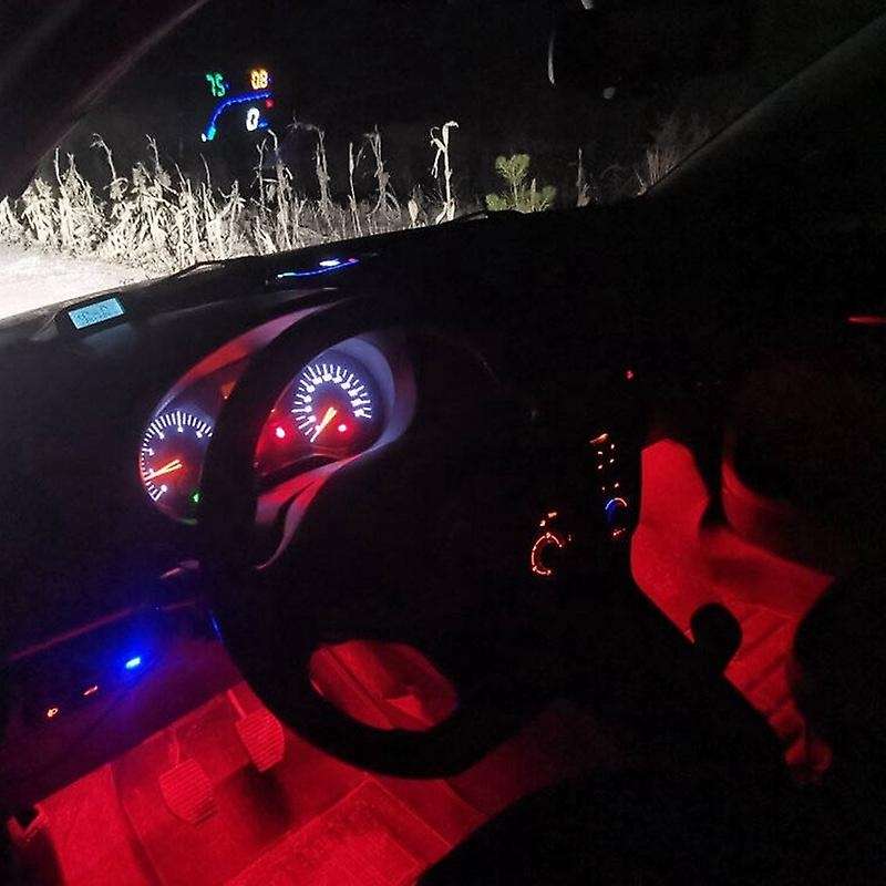 2Pcs Car LED Footwell Light Trunk Lamp for Golf Plus CC Tourage Red LED