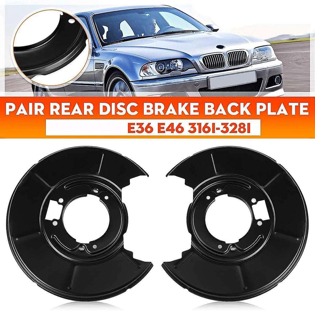 2Pcs Car Rear Brake Plate Disc Dust Cover Replacement for - E36 E46 316I 328I 34211158992 3421115899