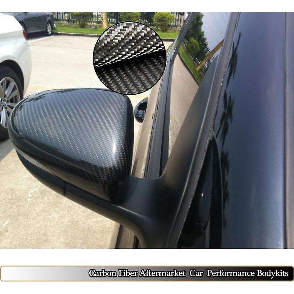 2Pcs Car Rear View Mirror Cover Protector for Golf 6 MK6 2009-2014 Carbon Fiber Auto Rearview Mirror