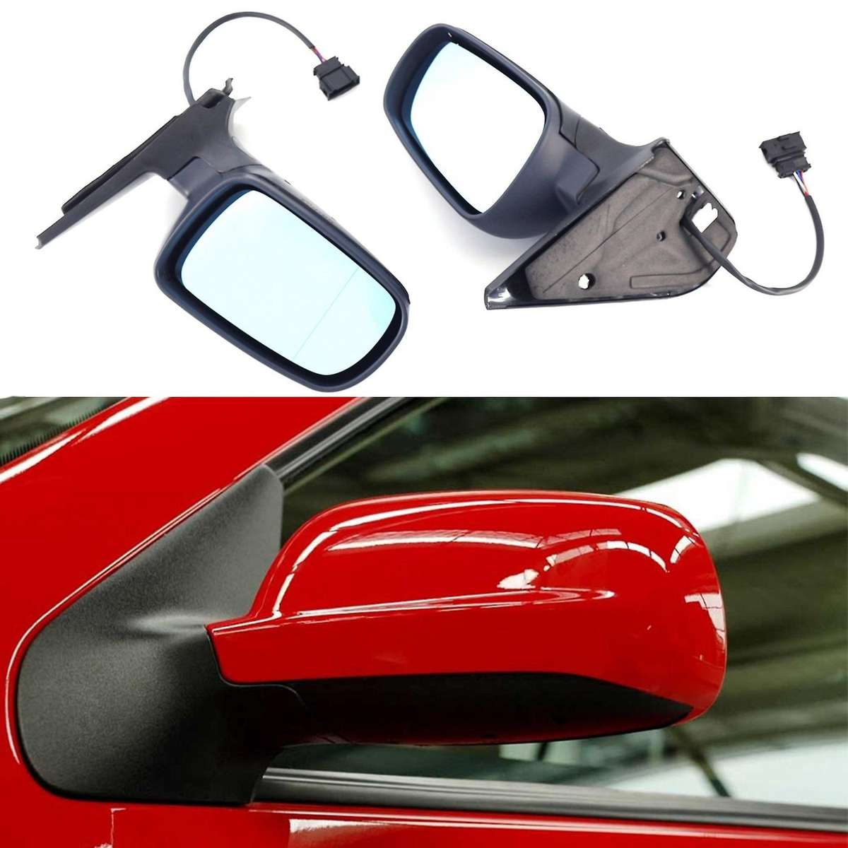 2pcs Car Side Door Power Rear Mirror Assembly for -- Mk4 Golf 4 1j1857507d 1j1857508d