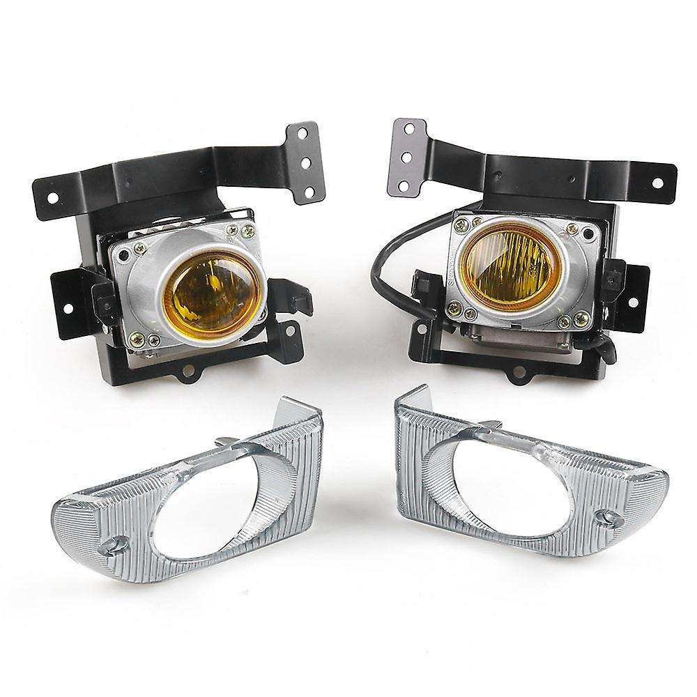 2Pcs Car Yellow Front Fog Lamp with Switch Button for 1992-1995 4-Door Sedan