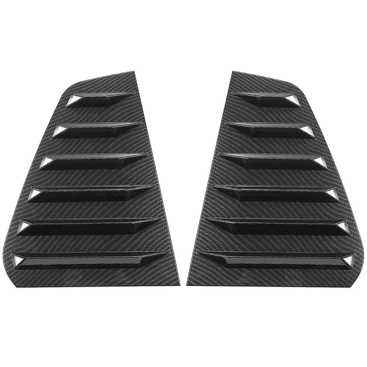 2PCS Carbon Look Side Window Louvers Sun Shade Cover for GOLF MK7 MK7.5-R 2014-2019