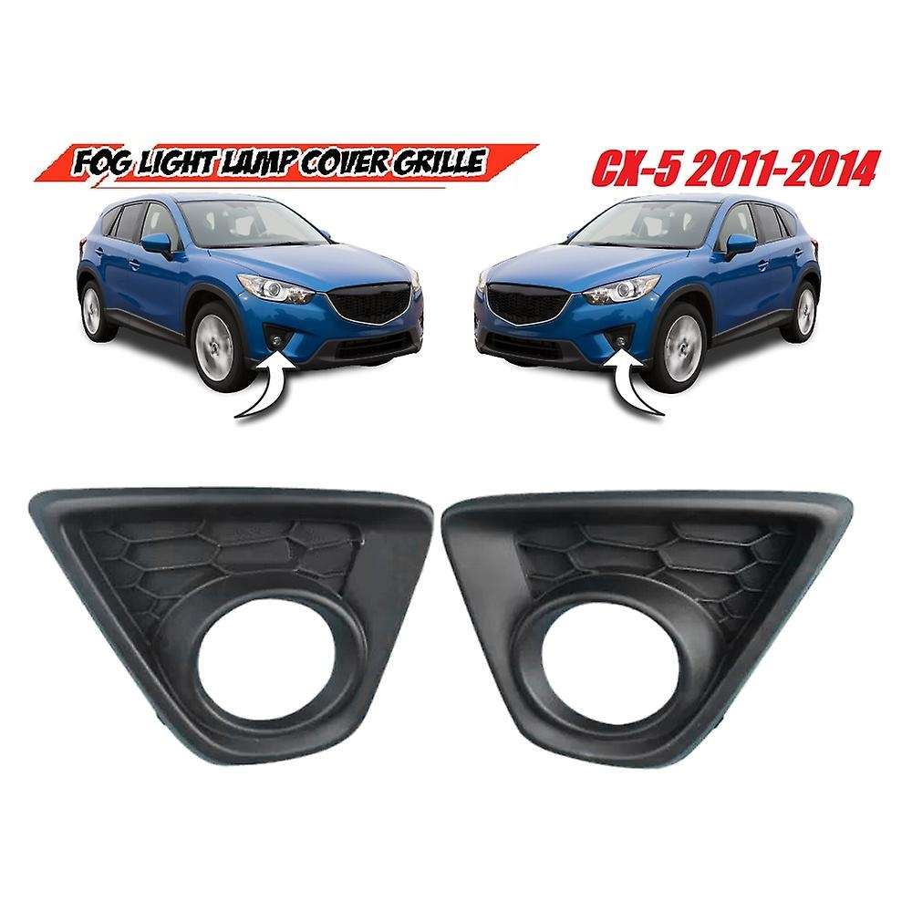 2Pcs for -5 CX5 2011-2014 L+R Fog Light Lamp Cover Front Bumper Lower Grille Grill