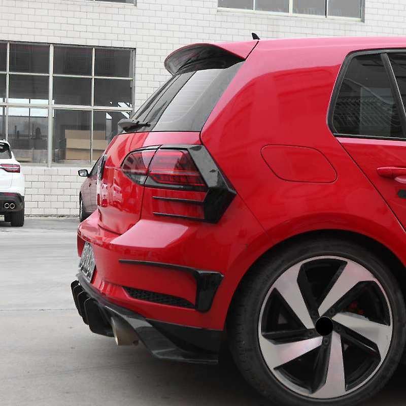 2PCS for Golf 7.5 MK7.5 R400 2017-2019 Rear Bumper Splitter Canard Rear Spoiler Fog Lamp Trim