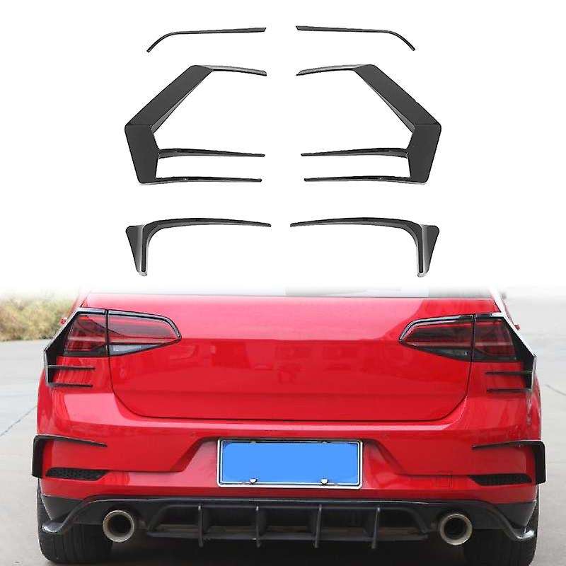 2PCS for Golf 7.5 MK7.5 R400 2017-2019 Rear Bumper Splitter Canard Rear Spoiler Fog Lamp Trim
