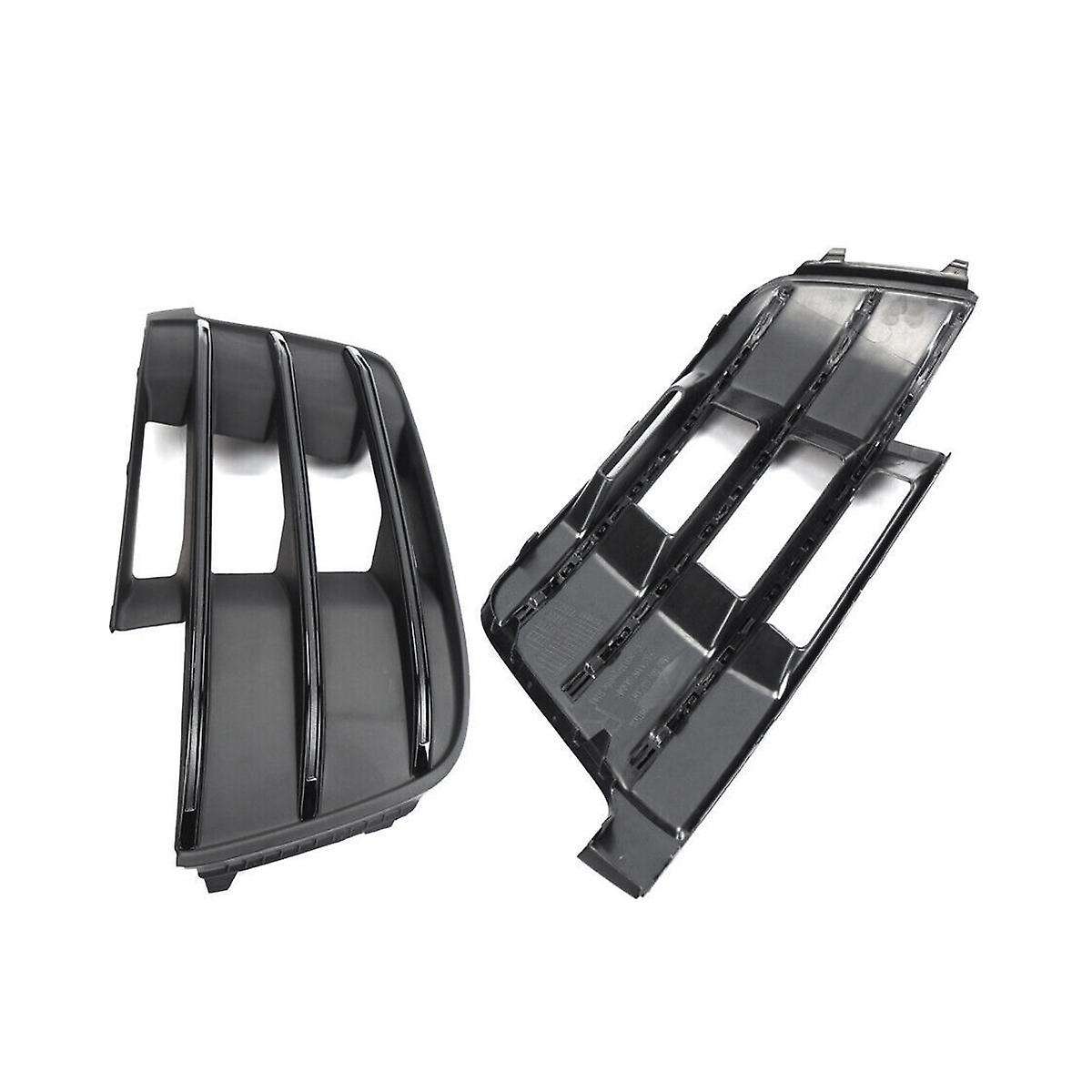 2pcs Front Bumper Fog Light Lamp Air Guide Grille Black Bezel for 16-19 4m0807681d 4m0807682d