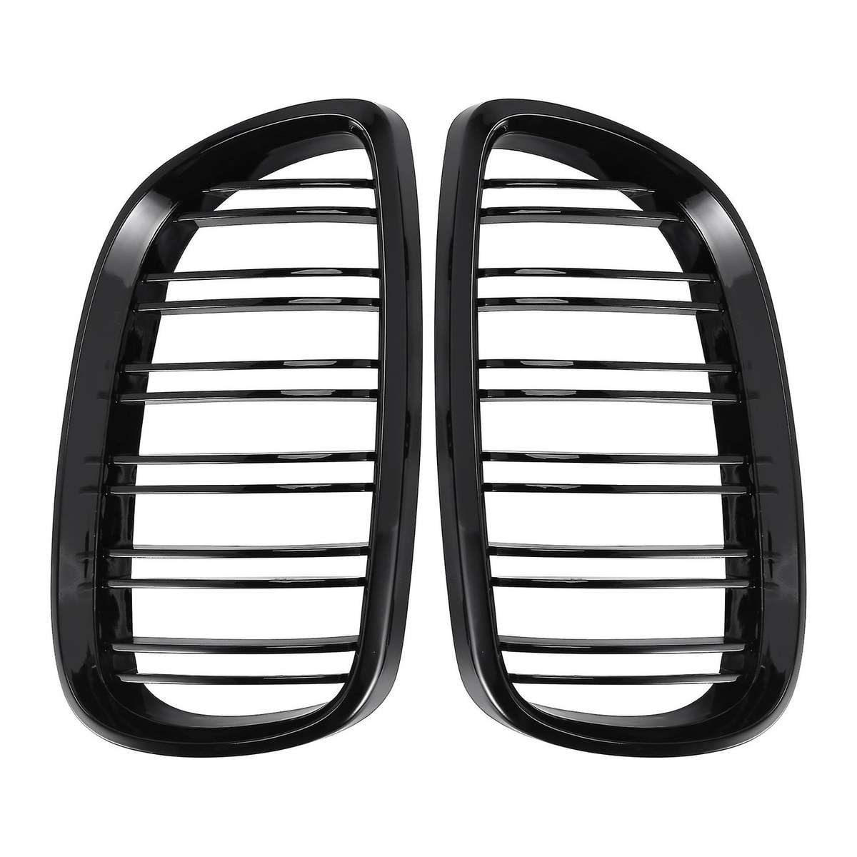 2Pcs Front Bumper Kidney Twin Fins Sport Grill Grille for 3 Series E92 E93 M3 Two Doors 2006-2009(