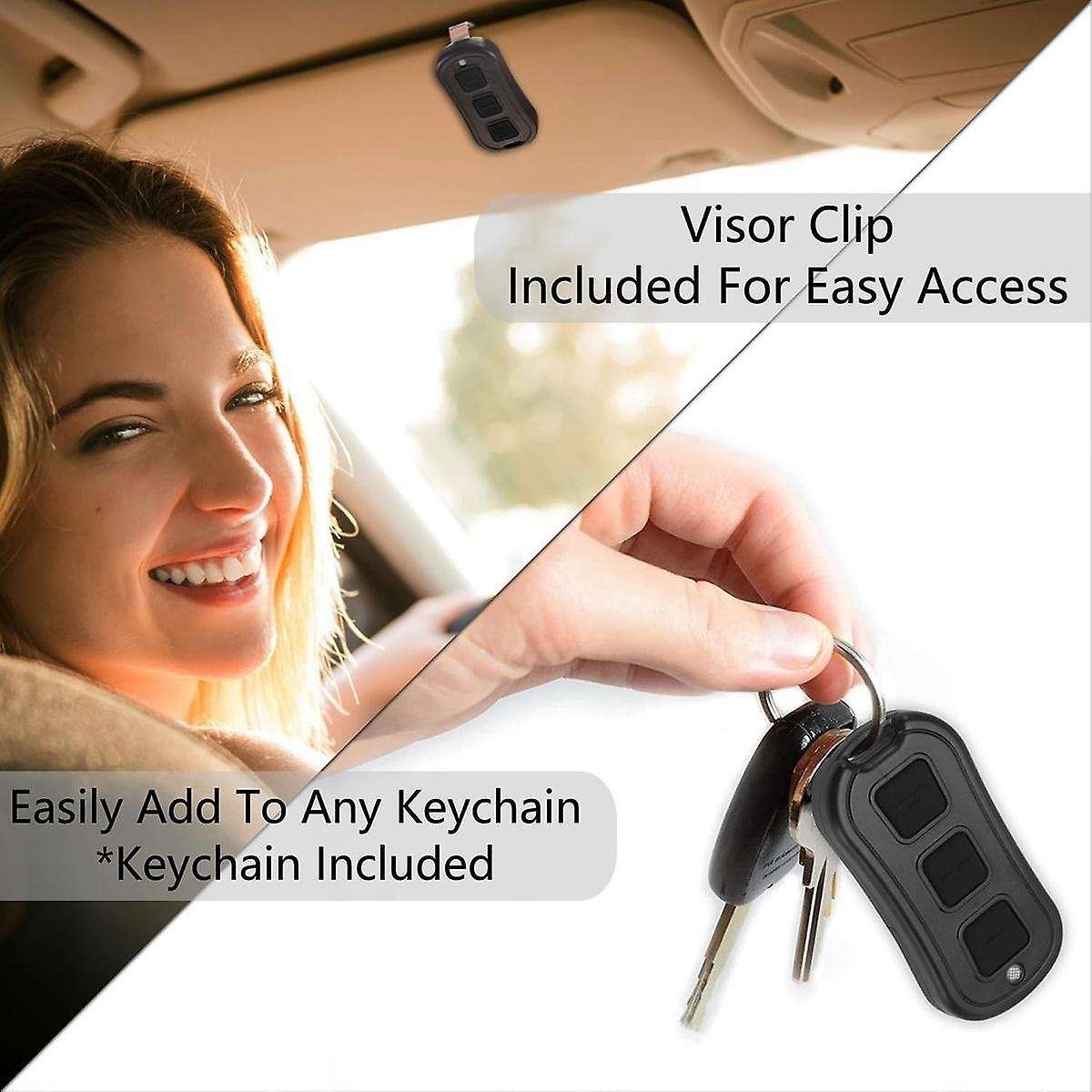 2PCS Garage Door Opener Remote Replacement for GM3T Overhead ACSCTG & MAT90 GM3T-BX