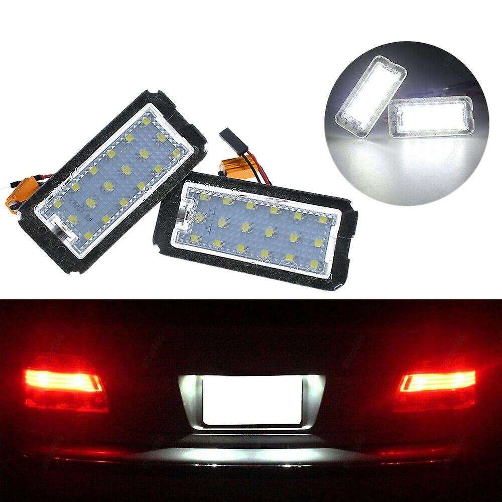 2Pcs LED 6000K Car License Plate Light for 500