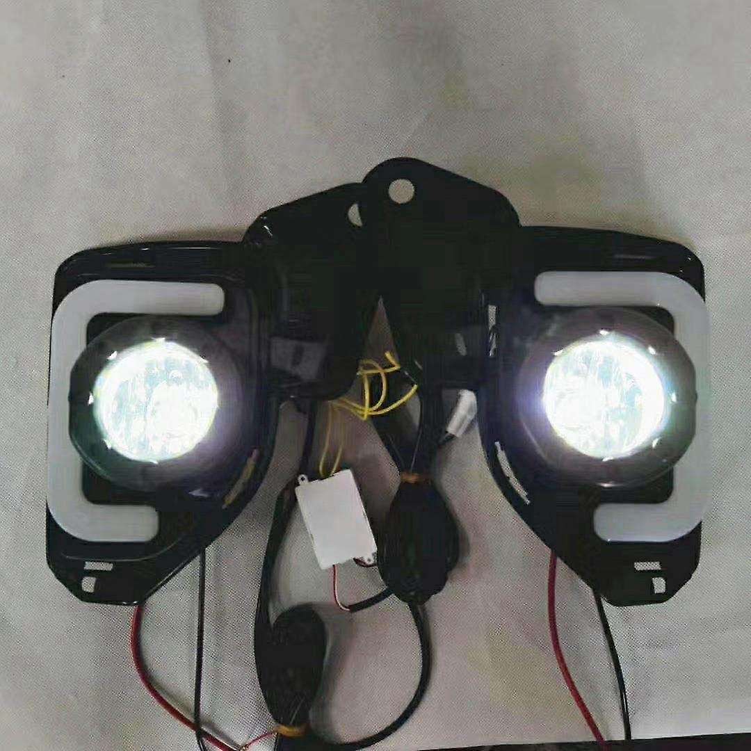 2Pcs LED ABS Daytime Running Light Compatible Toyota Hiace with Turn Signal
