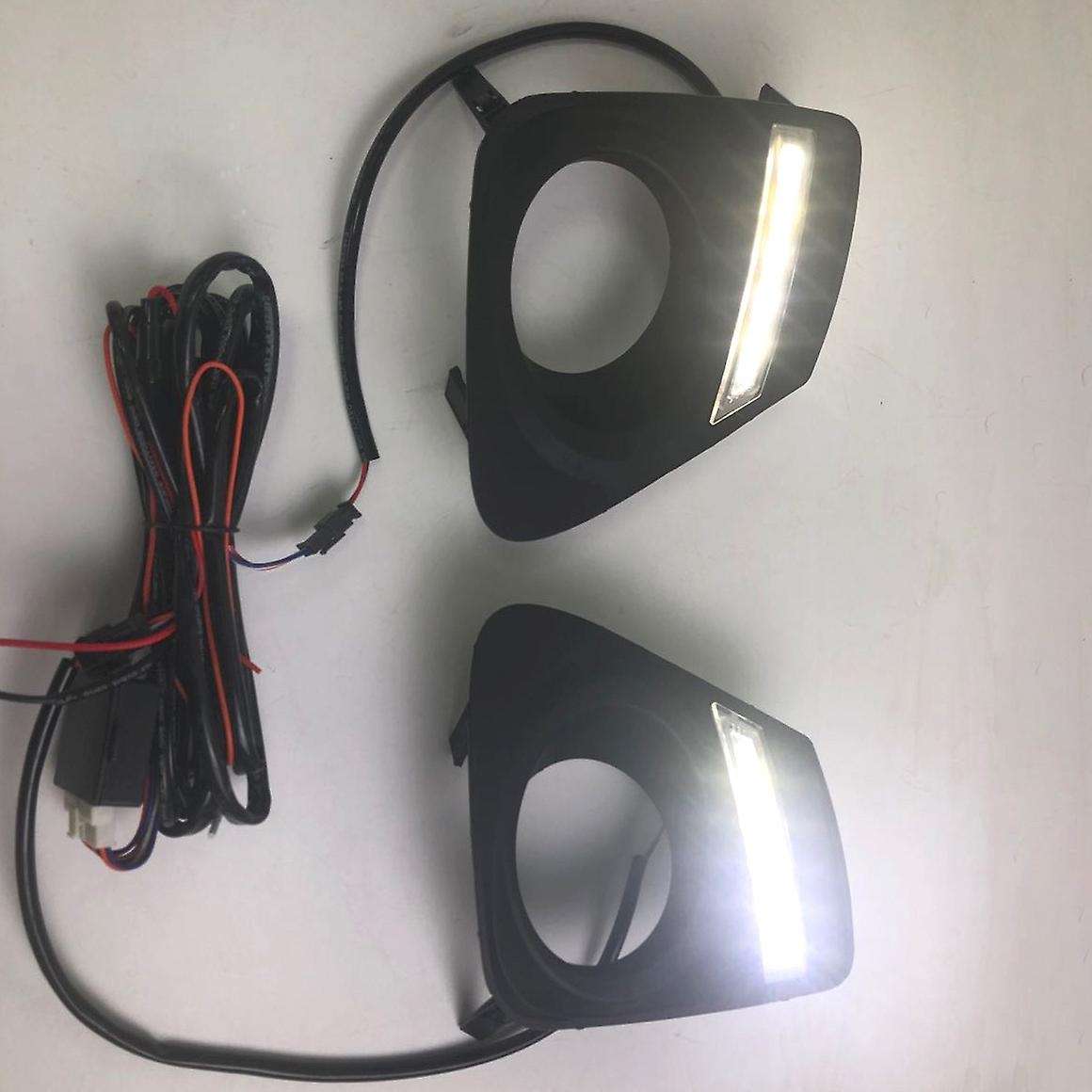 2Pcs LED Daytime Running Lights for 2010-2013 DRL Fog Lamp Cover Light