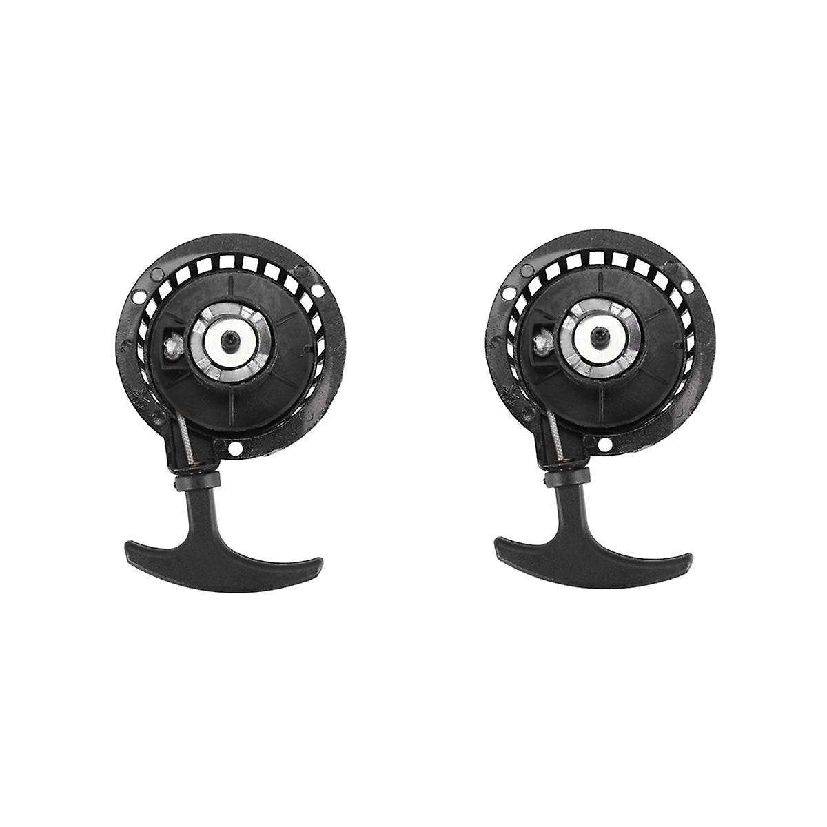 2pcs Metal Mini Easy Pull Start Pull Black for 47cc 49cc Mini 2 Stroke Dirt Bike Engines Replacemen