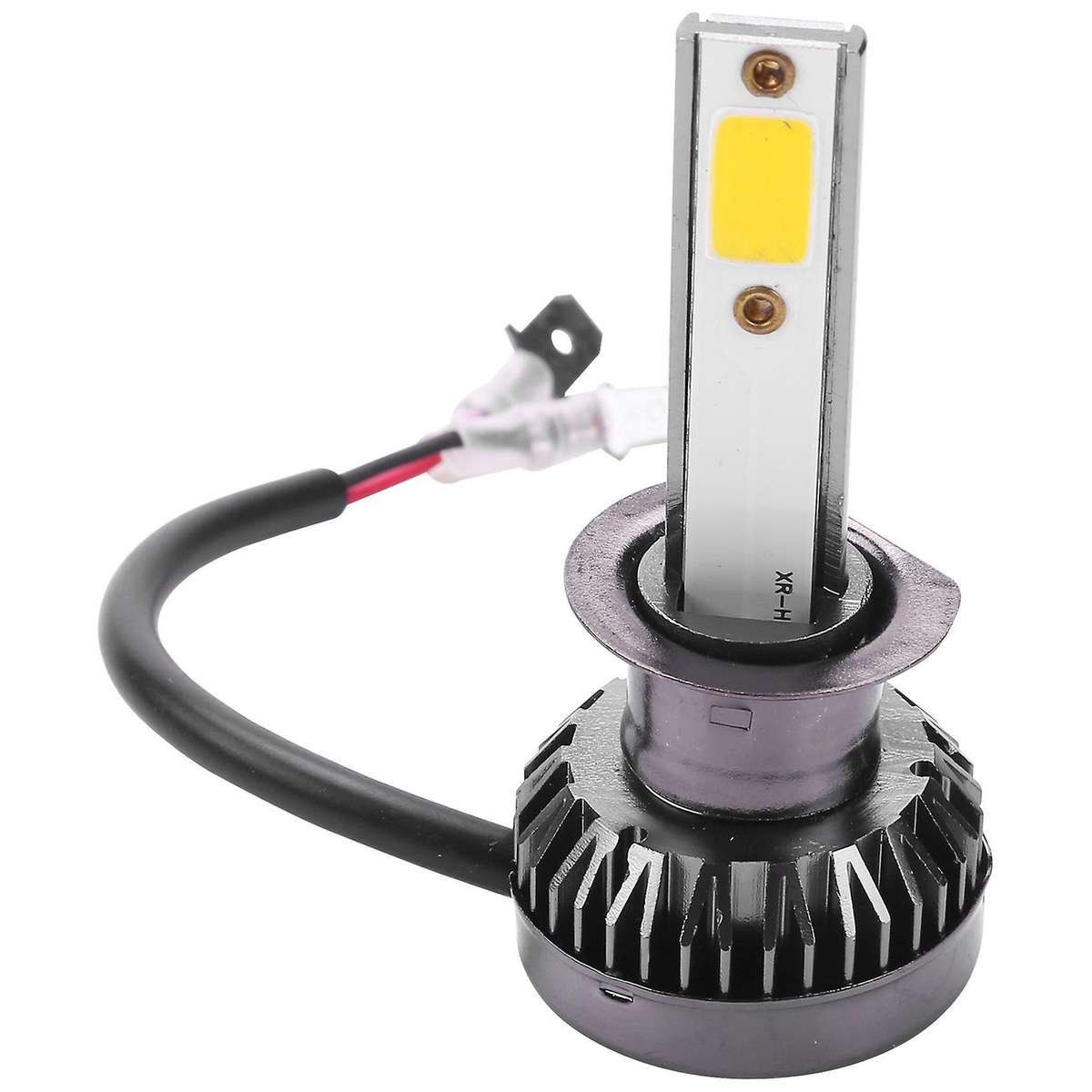 2Pcs Mini LED Headlight Bulbs Conversion Kit FOG Driving Light Hi-Low Lamps DRL 3000K Yellow-Plug an