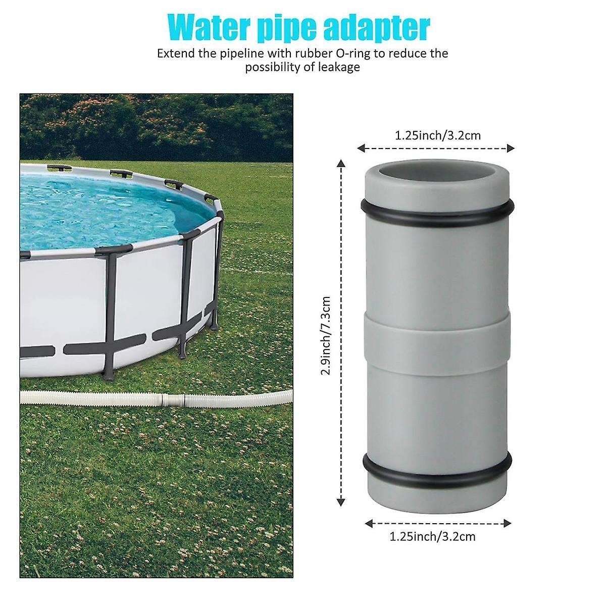 2pcs Pool Hose Connector Swimming Pool Filter Pump Pipe Straight Joint Pool Accessory 1.25 Inch Pip