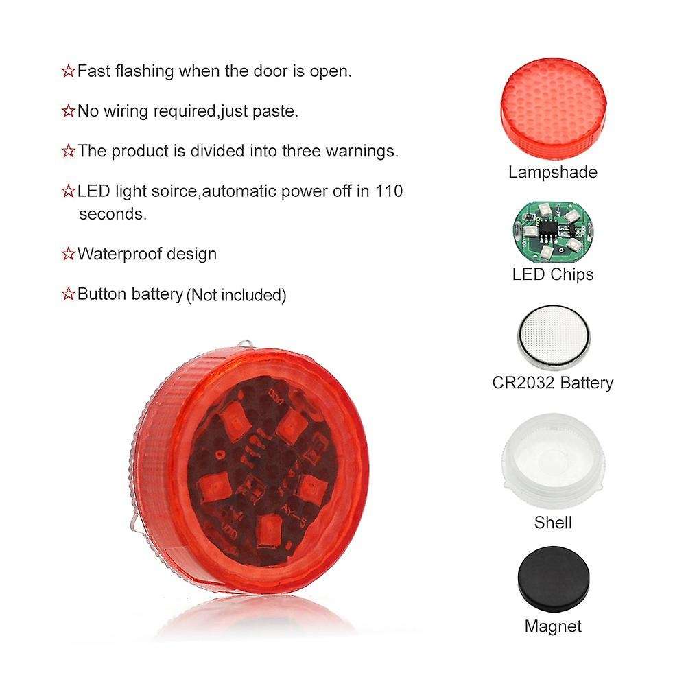 2Pcs Universal Car Door Opening Projector Warning Lights Signal Light Open Door Anti-Collid Blue