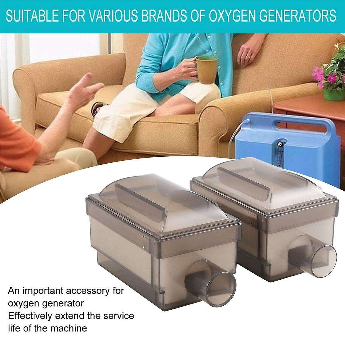 2pcs Universal Oxygen Generator Machine Replacement Filter, 5L Oxygen Generator Filter for Oxygen C