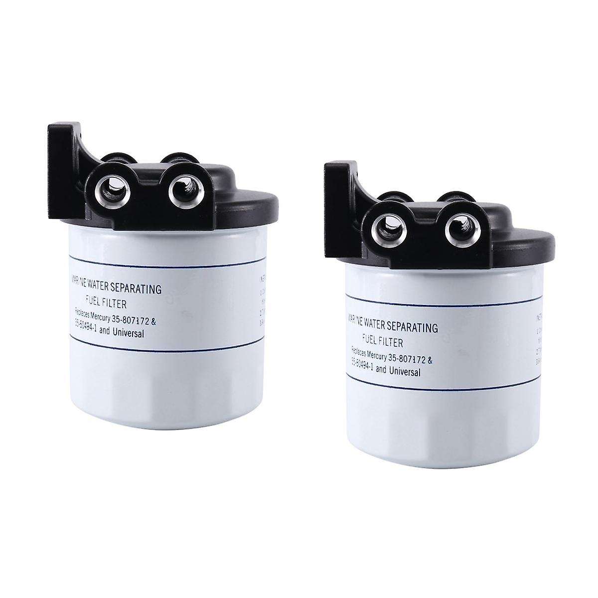2pcs Water Separating Fuel Filter for Mercury 4.3 5.0 5.7 7.4 Water Seperating Filter 35-802893q01