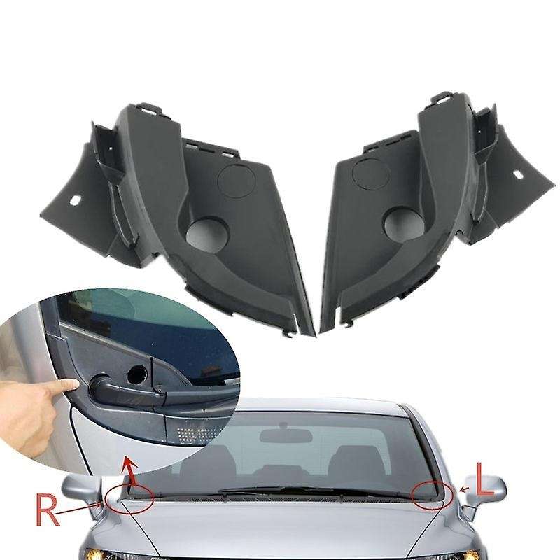 2Pcs/Set Car Windshield Wiper Cowl Vent Trim Panel Top Cover Grille for 2006-2011 CIIMO 74210 74220