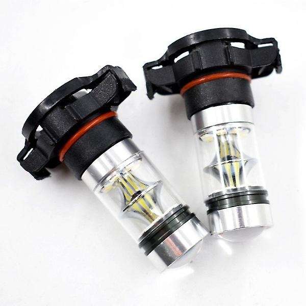 2x 5202 H16 PS24w High 100w 6000k Super White Led Fog Drl Lights Bulb