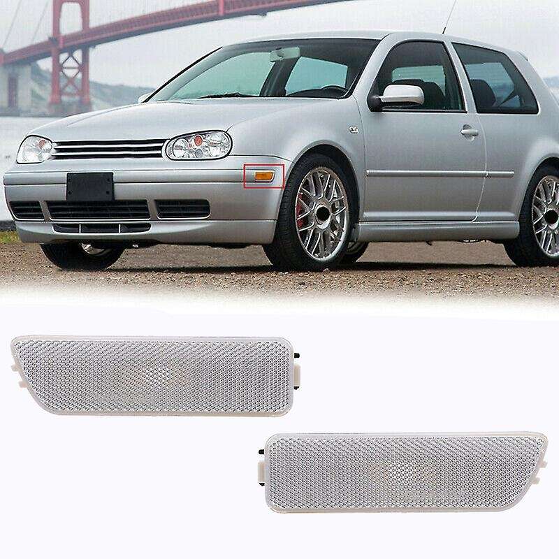 2X Car Front Bumper Side Marker Light Turn Signal Light Lamp Repeater for GOLF MK4 1999-2005
