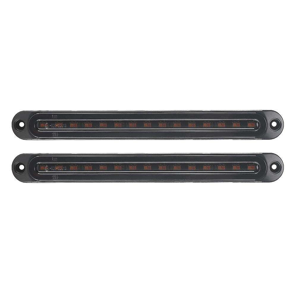 2X Car LED RV Trailer Flowing Turn Signal Brake Rear Tail Light Bar DRL E4