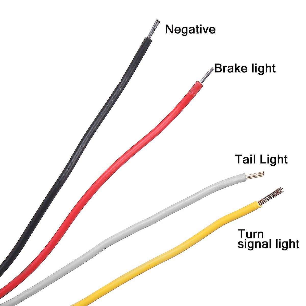 2X Car LED RV Trailer Flowing Turn Signal Brake Rear Tail Light Bar DRL E4
