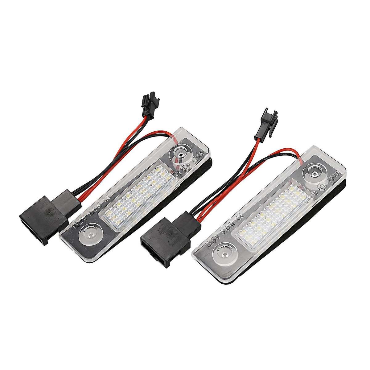2X Car White Canbus Error Free Led License Plate Light for Roomster 5J Auto Warning Lamp