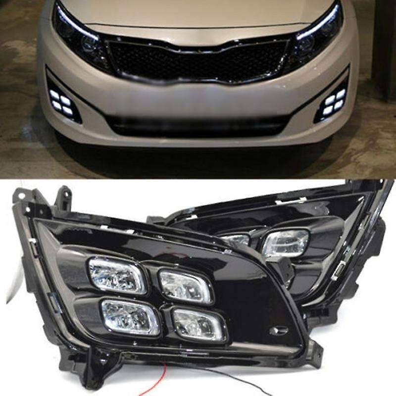 2X DRL LED Daytime Run Light Drive Fog Running Bezel for K5 2014-2015