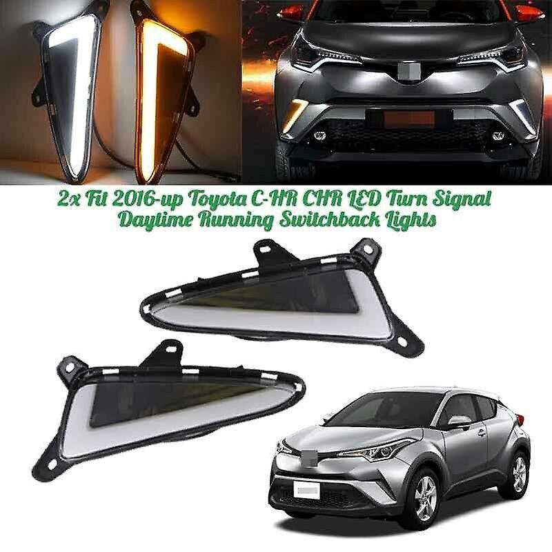 2X Fit 2016- Up for C- Led Turn Signal Daytime Running Switchback Lights,White Light