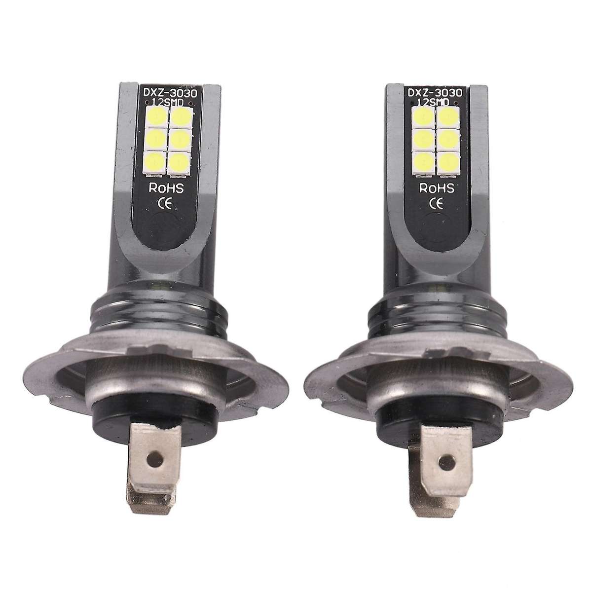 2X H7 CAR Headlight 24W 1200LM FOG Light Bulb6000K Driving DRL LED Lamp