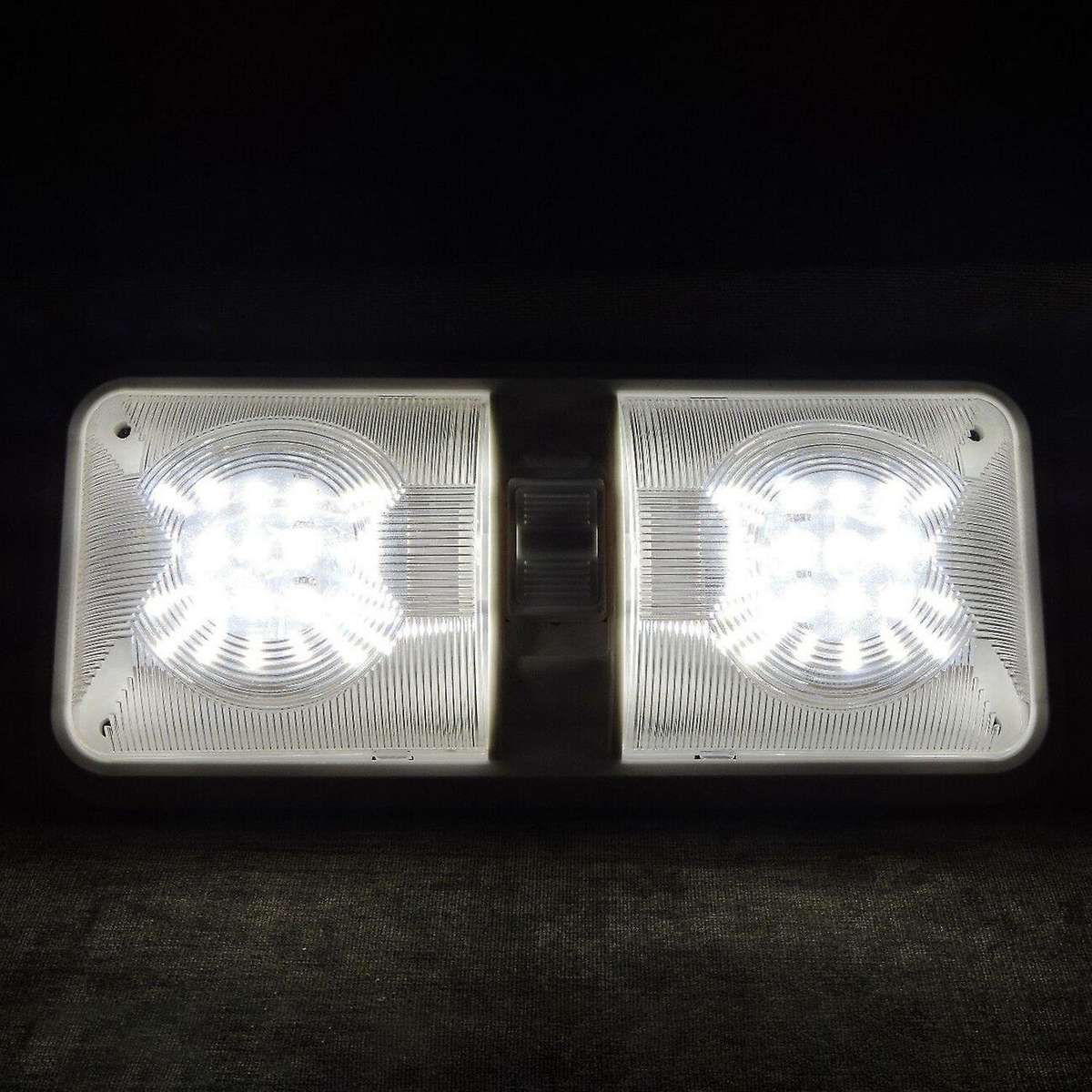 2X RV Interior Led Ceiling Light Boat Trailer Single Dome 12V 280LM Dimmer