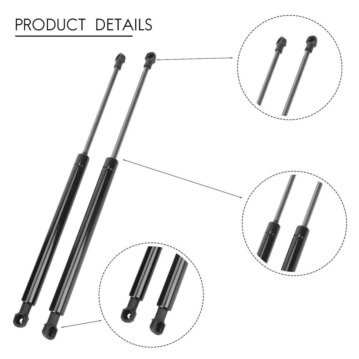 2x Universal 400mm 300n Car Front Cover Hood Rear Trunk Boot Shock Strut Support Bar Gas