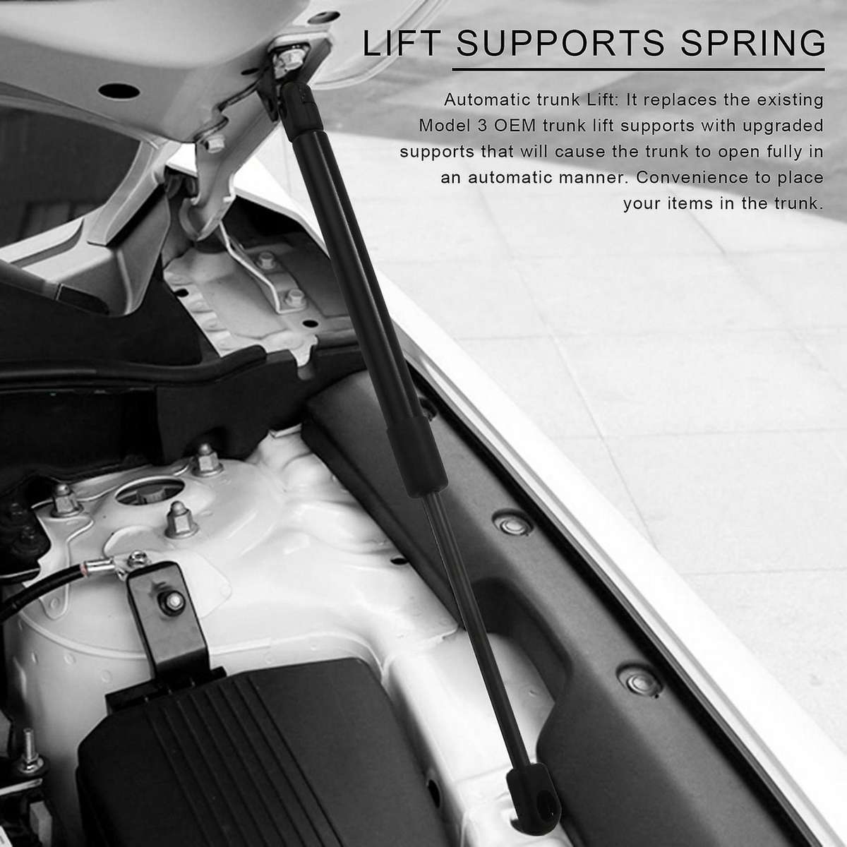 2x Universal 400mm 300n Car Front Cover Hood Rear Trunk Boot Shock Strut Support Bar Gas