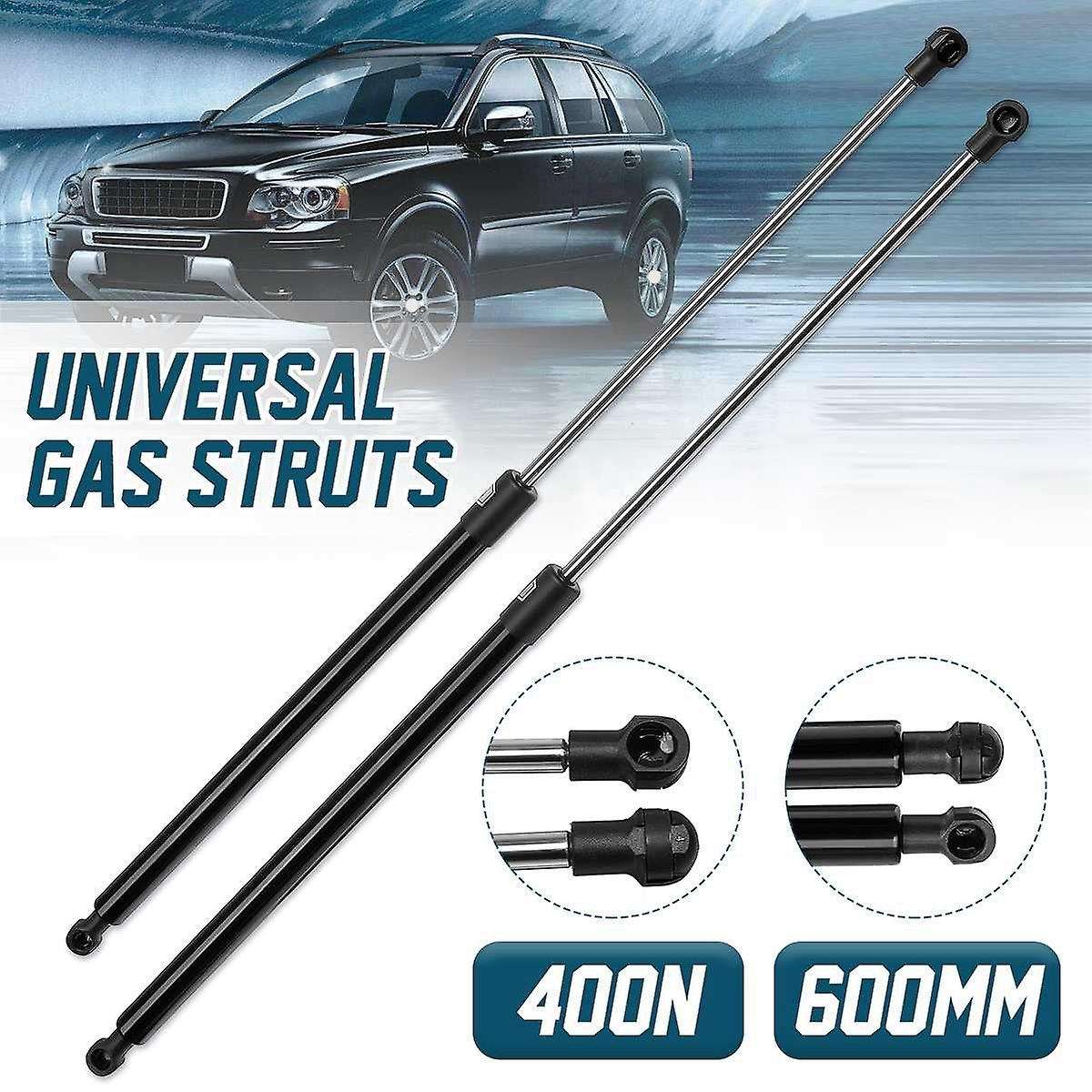 2x Universal 600mm 400n Car Front Hood Cover Struts Rear Trunk Boot Shock Strut Support Bar Gas