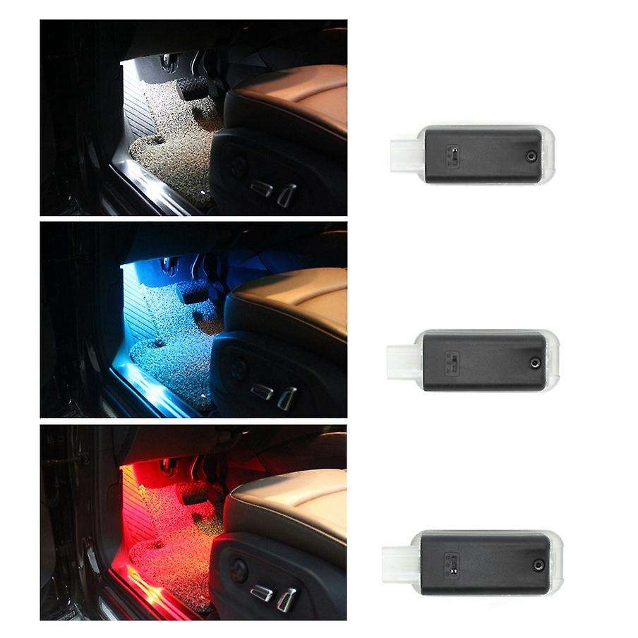 3 Colour LED Footwell Light Foot Lamp Cable Wire Harness for Golf MK5 6 MK6 B6 B7 B8 CC