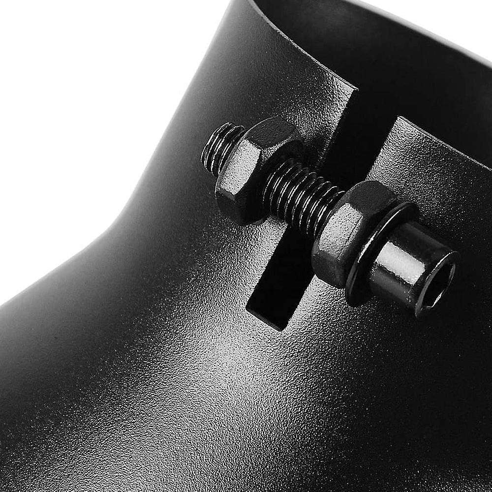 3 Inch Inlet Black Exhaust Tip 3 x 4.5 x 9 Black Paint Stainless Steel Material Exhaust Tip Bolt-on
