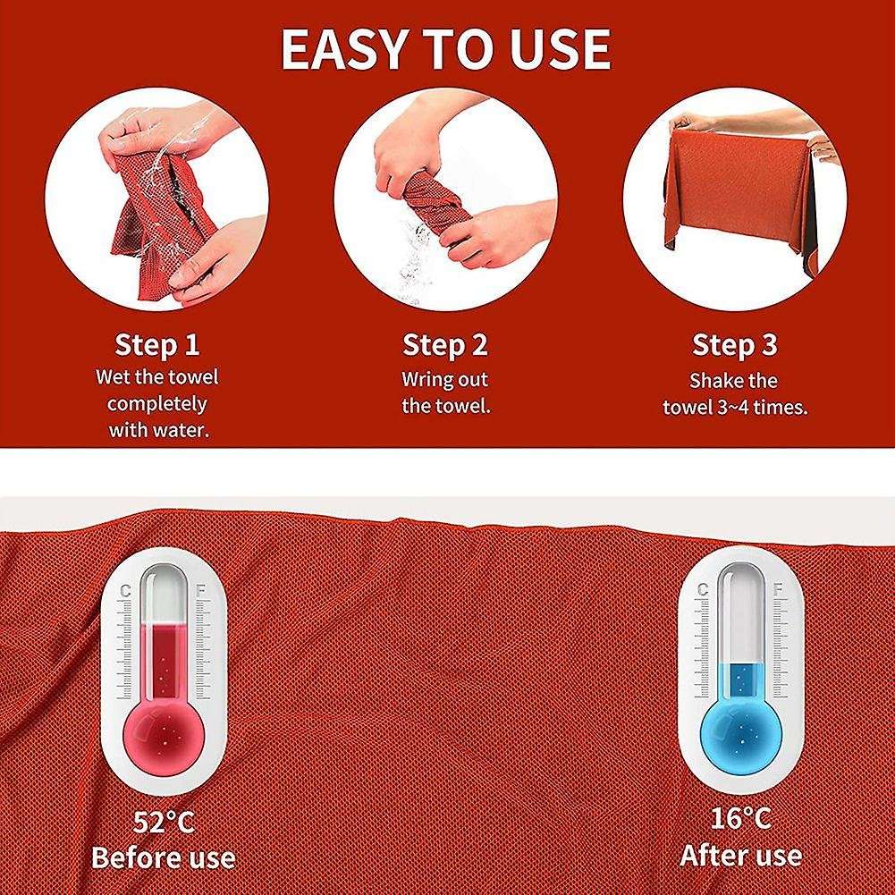 3 Pack Cooling Towels with Carry Case,Soft & Breathable Microfiber Chilly Towel for Camping, Fitness
