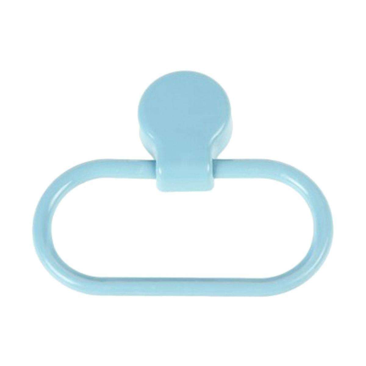 3 Set Oval Towel Ring Holder Self-adhesive for Bathroom Kitchen Accessories, Pink & Blue