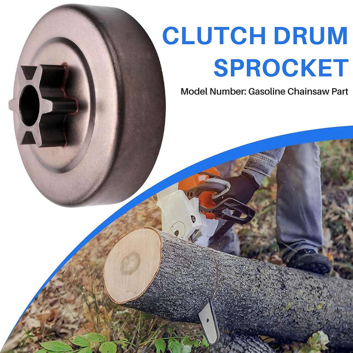3/8 6t Clutch Drum Sprocket Washer E-clip Kit for Chainsaw 017 018 021 023 025 Ms170 Ms180 Ms210 Ms