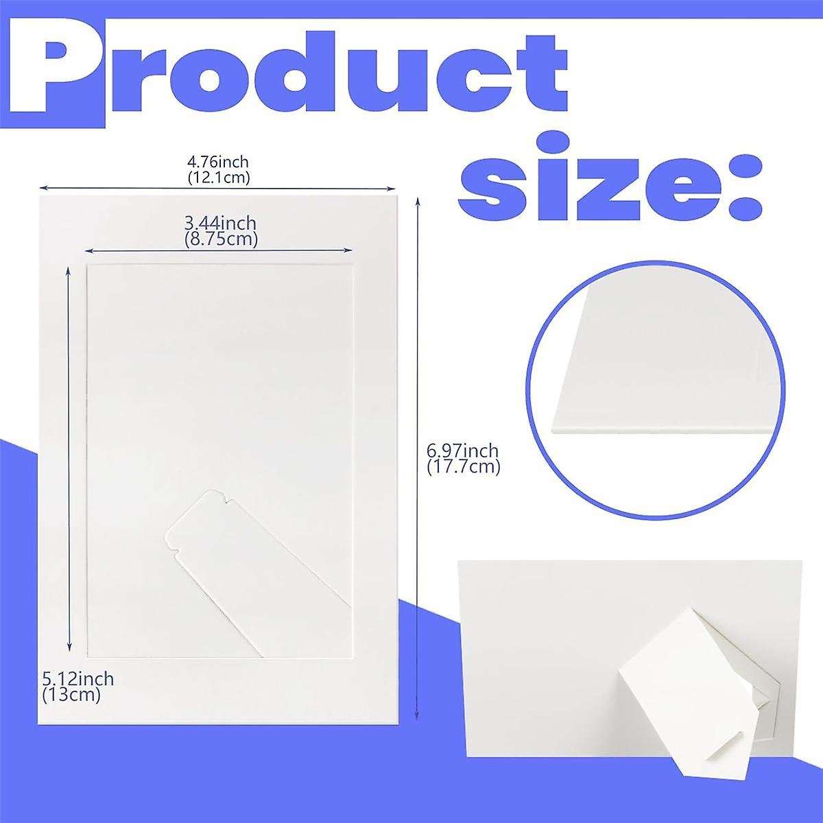 30 Pack Paper Picture Frames for 4 X 6inch Photos, Standing White Cardboard Photo Frames with Easel