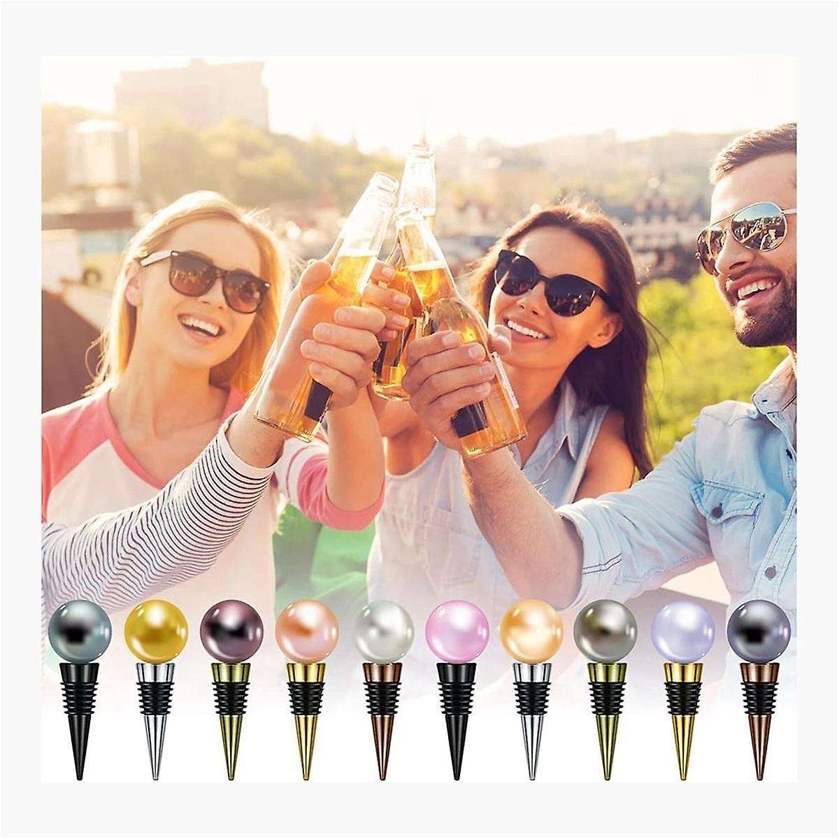 30 Pieces Blank Bottle Stopper with Threaded Post Metal Wine Stopper Inserts Set Hardware for Wood T