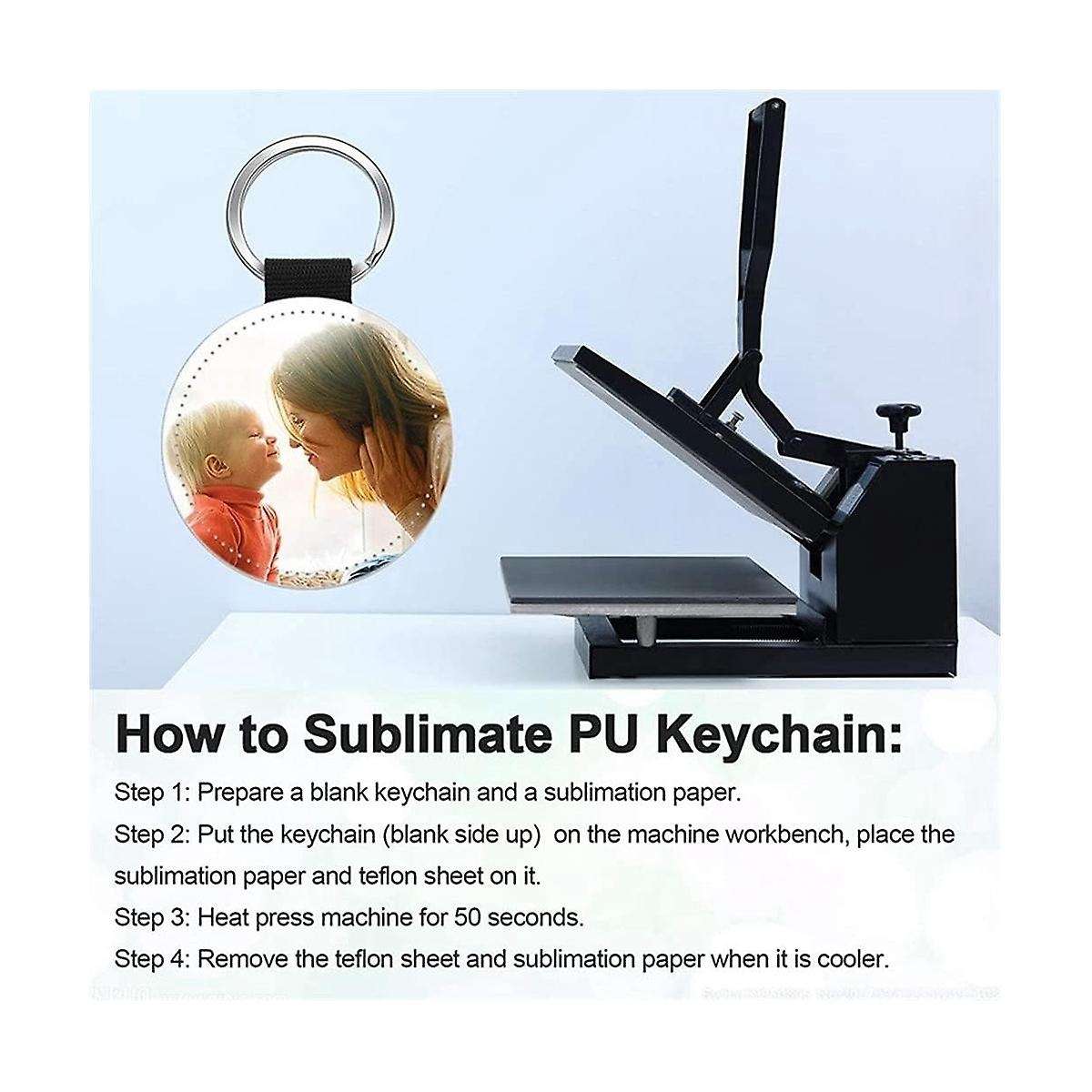 30pack Sublimation Blanks Keychain Glitter Pu Leather Keychain Heat Transfer Keyring Various Kinds S