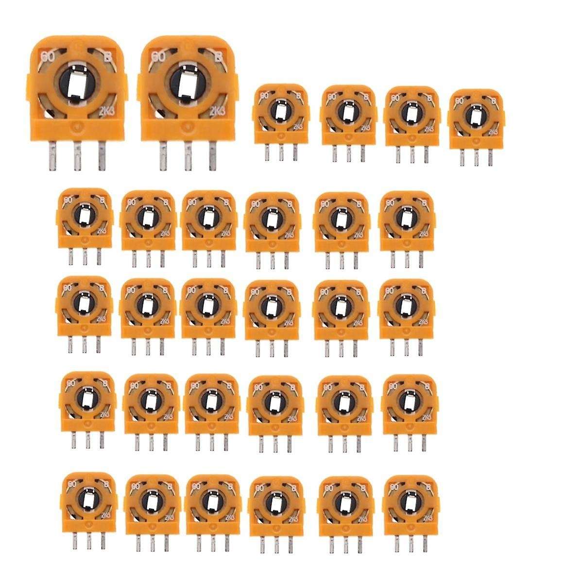 30PCS Joystick Potentiometers Sensor Module Kit for Controllers 2.3Kohn 3D Thumbstick Axis Resistors